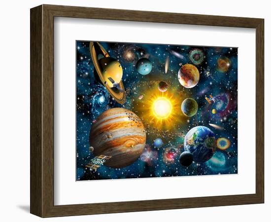 Our Solar System-Adrian Chesterman-Framed Art Print