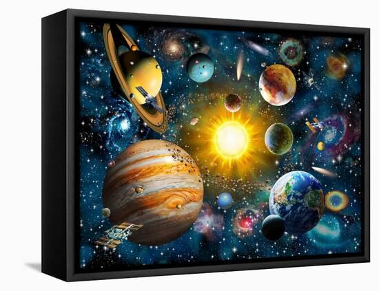 Our Solar System-Adrian Chesterman-Framed Stretched Canvas