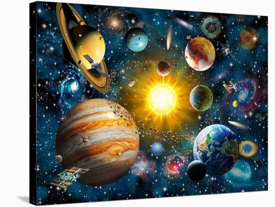 Our Solar System-Adrian Chesterman-Stretched Canvas