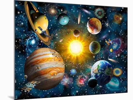 Our Solar System-Adrian Chesterman-Mounted Art Print