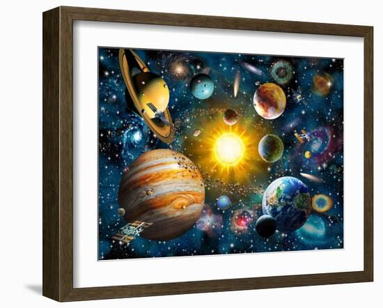 Our Solar System-Adrian Chesterman-Framed Art Print