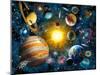 Our Solar System-Adrian Chesterman-Mounted Art Print