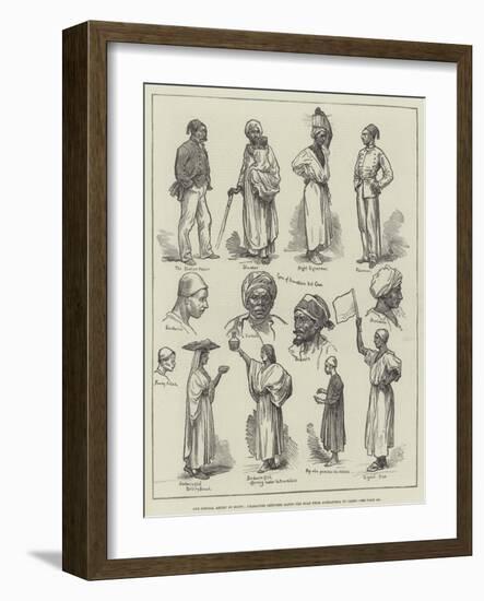 Our Special Artist in Egypt, Character Sketches Along the Road from Alexandria to Cairo-null-Framed Giclee Print