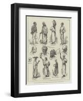 Our Special Artist in Egypt, Character Sketches Along the Road from Alexandria to Cairo-null-Framed Premium Giclee Print