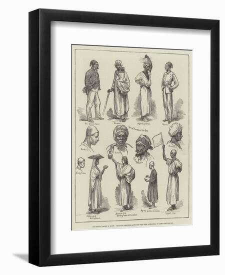 Our Special Artist in Egypt, Character Sketches Along the Road from Alexandria to Cairo-null-Framed Premium Giclee Print