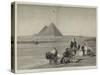 Our Special Artist in Egypt, the Pyramids During an Inundation of the Nile-Charles Auguste Loye-Stretched Canvas