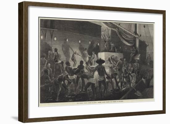 Our Special Artist's Voyage to China, Chinese Coolies Coaling the Steamer at Hong-Kong-Matthew White Ridley-Framed Giclee Print