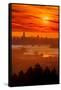 Our Star, Sunset Over San Francisco, Awe Inspiring Epic View-Vincent James-Framed Stretched Canvas