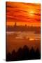 Our Star, Sunset Over San Francisco, Awe Inspiring Epic View-Vincent James-Stretched Canvas