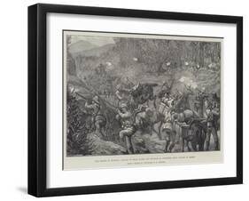Our Troops in Burmah, Attack on Rear Guard and Baggage of Northern Shan Column at Namlu-Johann Nepomuk Schonberg-Framed Giclee Print