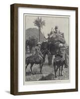 Our Troops in Burmah, Mounted Infantry with Baggage Elephants Crossing the Shan Hills-Richard Caton Woodville II-Framed Giclee Print