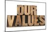 Our Values-PixelsAway-Mounted Premium Giclee Print