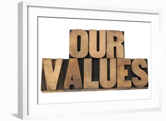 Our Values-PixelsAway-Framed Art Print