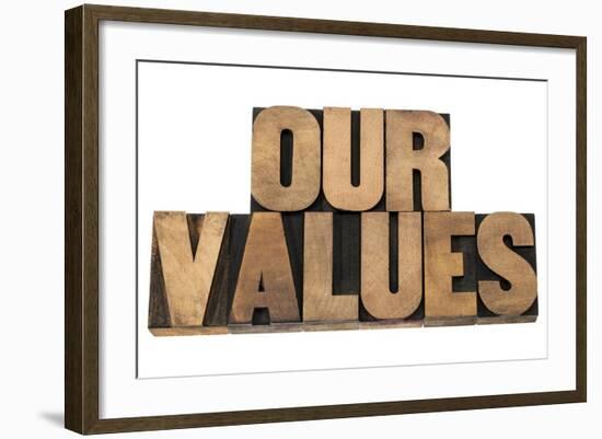 Our Values-PixelsAway-Framed Art Print