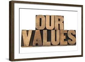 Our Values-PixelsAway-Framed Art Print