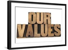 Our Values-PixelsAway-Framed Art Print