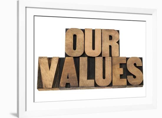 Our Values-PixelsAway-Framed Art Print