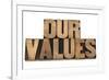 Our Values-PixelsAway-Framed Art Print