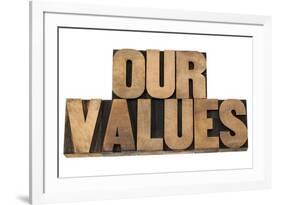 Our Values-PixelsAway-Framed Art Print