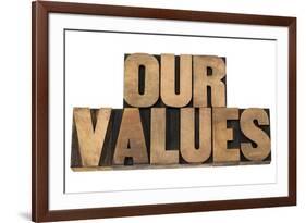 Our Values-PixelsAway-Framed Art Print