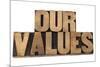 Our Values-PixelsAway-Mounted Art Print