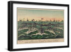 Our Victorious Fleets in Cuban Waters-null-Framed Art Print