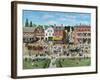 Our Village Parade 4th of July 1909-Bob Fair-Framed Giclee Print