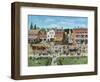 Our Village Parade 4th of July 1909-Bob Fair-Framed Giclee Print