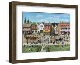 Our Village Parade 4th of July 1909-Bob Fair-Framed Giclee Print