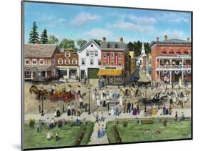 Our Village Parade 4th of July 1909-Bob Fair-Mounted Giclee Print