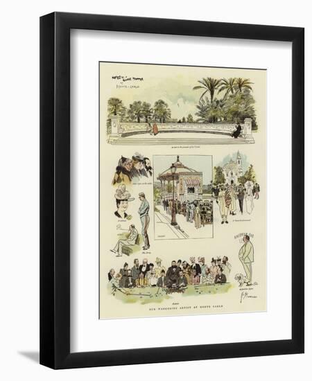 Our Wandering Artist at Monte Carlo-Phil May-Framed Premium Giclee Print