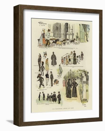 Our Wandering Artist at Rome-Phil May-Framed Giclee Print