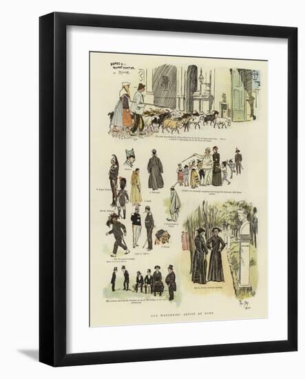 Our Wandering Artist at Rome-Phil May-Framed Giclee Print