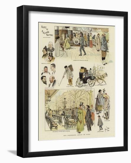 Our Wandering Artist in Paris-Phil May-Framed Giclee Print