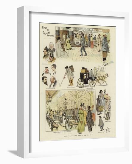 Our Wandering Artist in Paris-Phil May-Framed Giclee Print