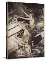 Our warning is true: flee, oh flee from the curse!', from 'Siegfried and The Twilight of Gods'-Arthur Rackham-Stretched Canvas