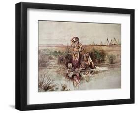 Our Warriors Return, 1895-Charles Marion Russell-Framed Giclee Print