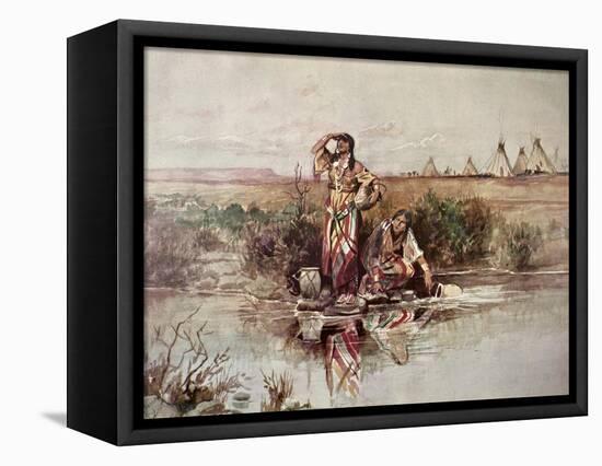 Our Warriors Return, 1895-Charles Marion Russell-Framed Stretched Canvas