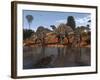 Ouranosaurus Drink at a Watering Hole While a Sarcosuchus Floats Nearby-Stocktrek Images-Framed Photographic Print