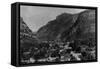 Ouray, Colorado - Northern View from Town-Lantern Press-Framed Stretched Canvas