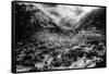 Ouray, Colorado - Panoramic View of Town, Mt Abram-Lantern Press-Framed Stretched Canvas