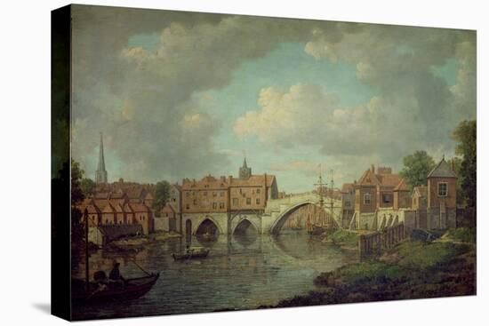 Ouse Bridge, York, c.1764-William Marlow-Stretched Canvas