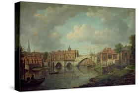 Ouse Bridge, York, c.1764-William Marlow-Stretched Canvas