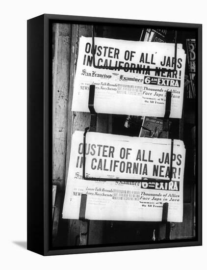 Ouster of All Japs-Dorothea Lange-Framed Stretched Canvas