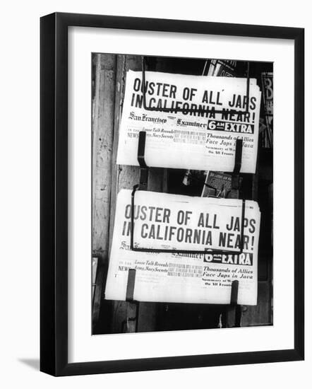 Ouster of All Japs-Dorothea Lange-Framed Photo