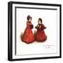 Out for a walk' by Kate Greenaway-Kate Greenaway-Framed Giclee Print