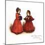 Out for a walk' by Kate Greenaway-Kate Greenaway-Mounted Giclee Print