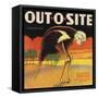 Out O Site Brand - Santa Paula, California - Citrus Crate Label-Lantern Press-Framed Stretched Canvas