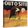 Out O Site Brand - Santa Paula, California - Citrus Crate Label-Lantern Press-Stretched Canvas