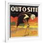 Out O Site Brand - Santa Paula, California - Citrus Crate Label-Lantern Press-Framed Art Print